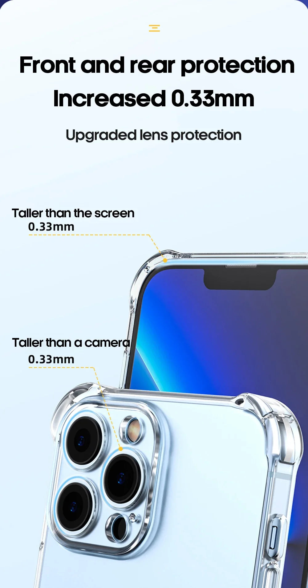 Luxury Shockproof Clear Phone Case For iPhone 15 14 13 12 11 Pro Max X XR XS XS Max Silicone Bumper Transparent Hard Back Cover