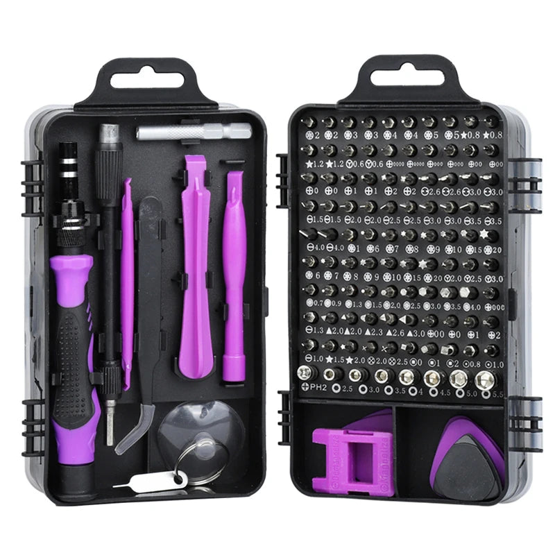 115 in 1 Magnetic Screwdriver Set Precision Multi Hand Tool Torx Hex Screw Drivers with 98 Bits Computer Phone Repair Tool Box
