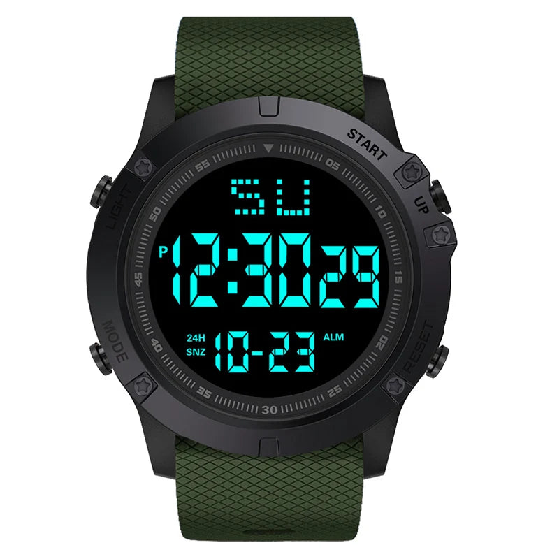 MAYZHISU Men Sports Watches Black Dial Multifunction Military Sports Watch Waterproof LED Digital Electronic Watch for Man Kids