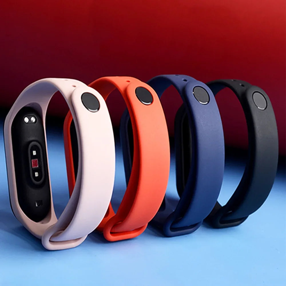 official Silicone Strap For Xiaomi Mi Band 4 5 6 7 Bracelet Sport Watch Wristband Miband4 miband7 Correa Mi band 3 4 5 6 7 Band