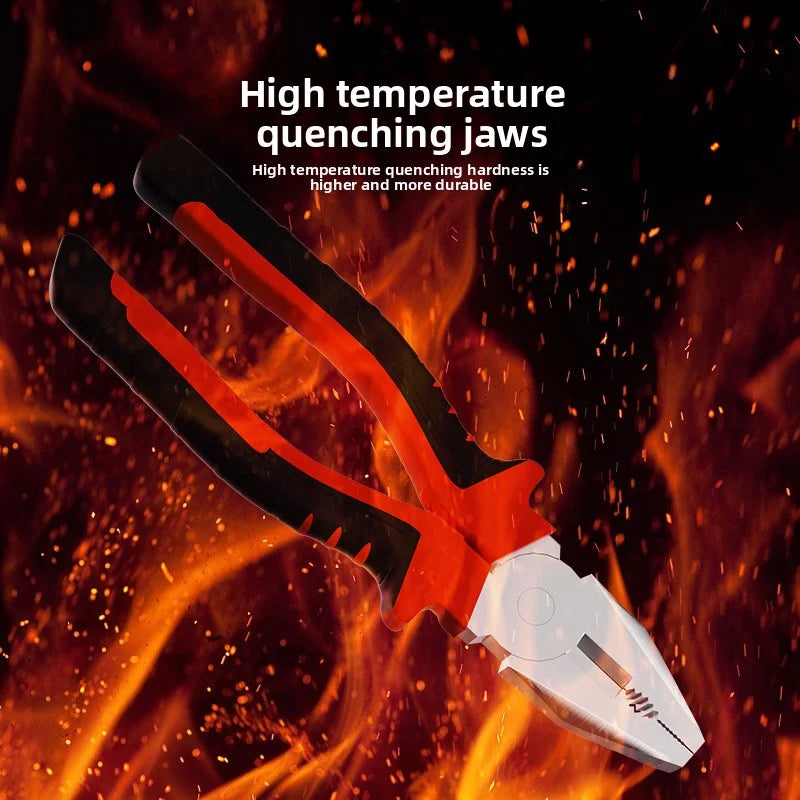 Electric Wire Pliers Large Opening Sharp Multifunction Tool for Cutting Twisting Gripping Metal Wires Heavy Duty Industrial Tool