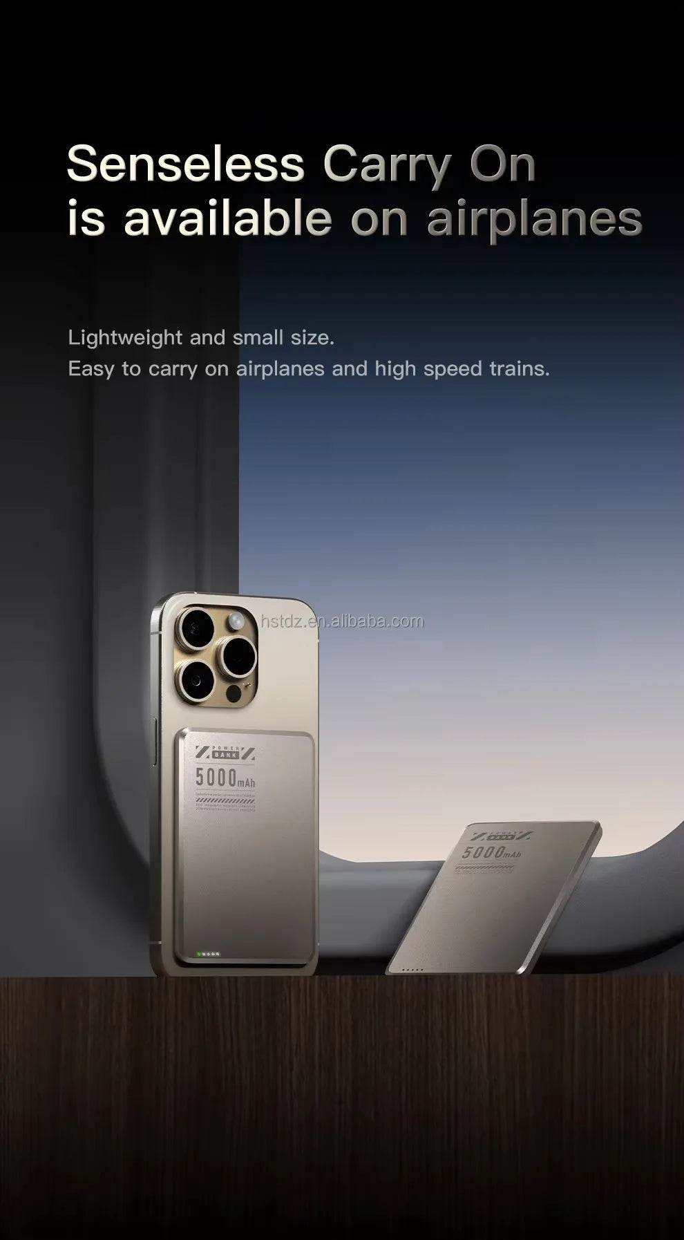 Portable travel Thin 0.65cm Magnetic Metal Wireless Charger 5000mAh Bi-directional Fast Charge PD20W Power bank External battery