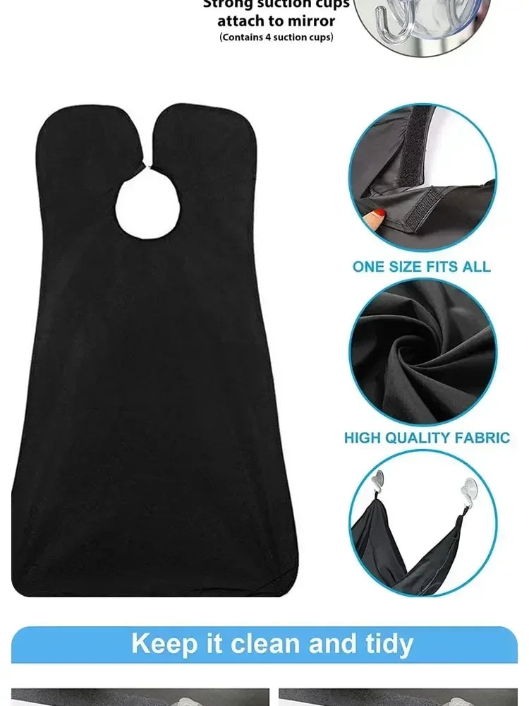 1/2PCS Male Shaving Aprons Creative Wall Mirror Suction Haircut Wrap Cape Home Salon Moustache Beard Shaving Apron Cleaning Bib