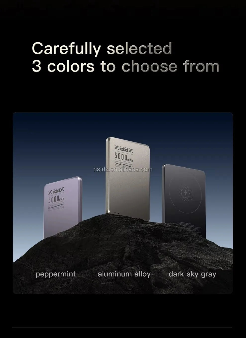 Portable travel Thin 0.65cm Magnetic Metal Wireless Charger 5000mAh Bi-directional Fast Charge PD20W Power bank External battery