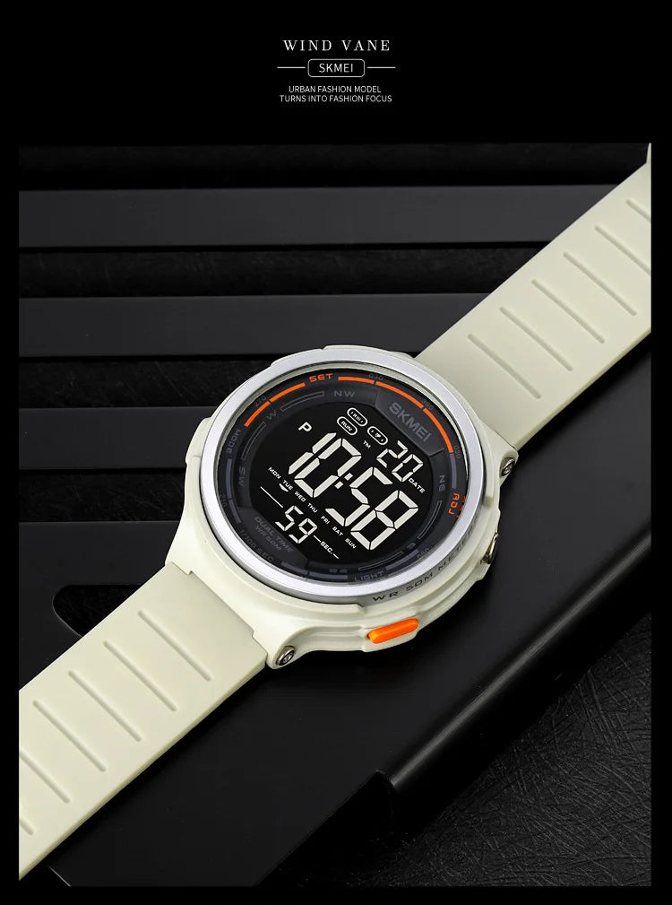 SKMEI 1841 Sport Waterproof Digital Watch for Men Military LED Display Countdown Electronic Wristwatches Mens 1251 Reloj Hombre