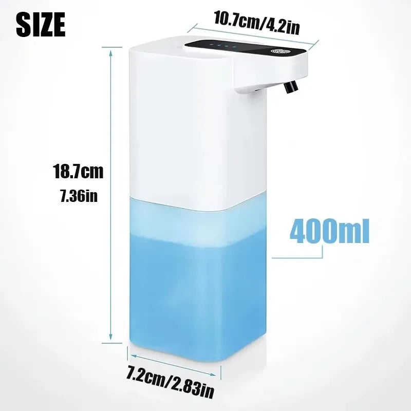 400ml New Rechargeable Foam/Liquid/Spray Model Touchless Electric Automatic Sensor Soap Dispenser for Toilet Bathroom & Kitchen