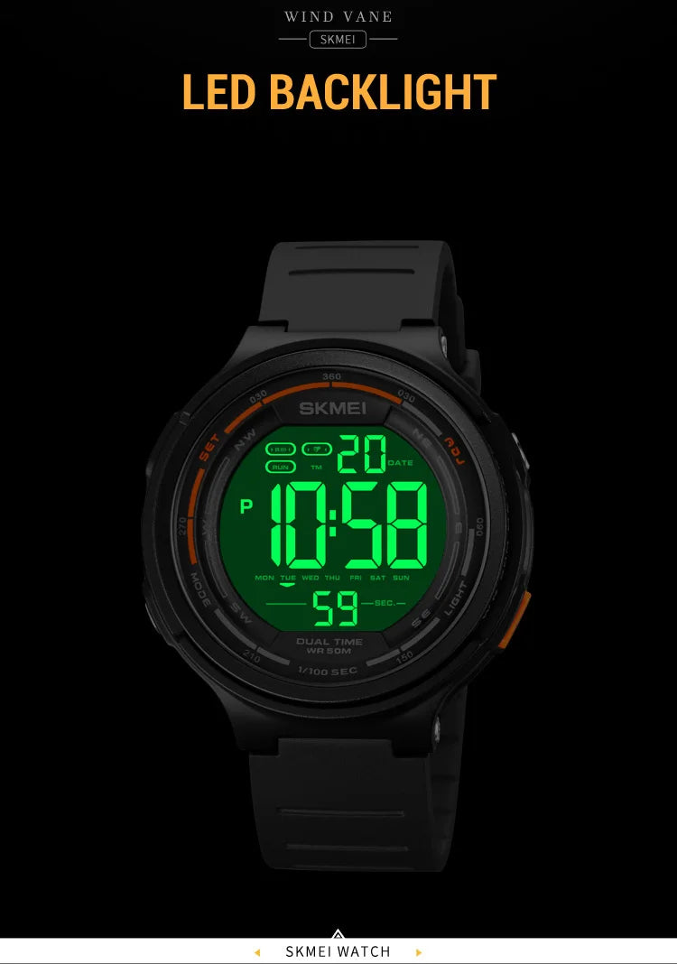 SKMEI 1841 Sport Waterproof Digital Watch for Men Military LED Display Countdown Electronic Wristwatches Mens 1251 Reloj Hombre