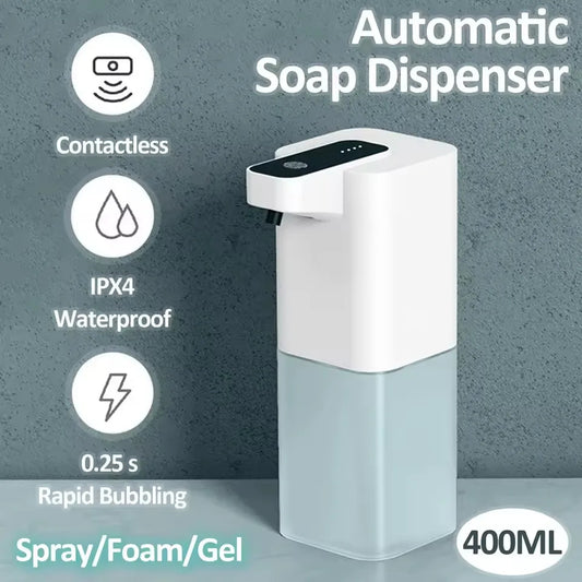 400ml New Rechargeable Foam/Liquid/Spray Model Touchless Electric Automatic Sensor Soap Dispenser for Toilet Bathroom & Kitchen