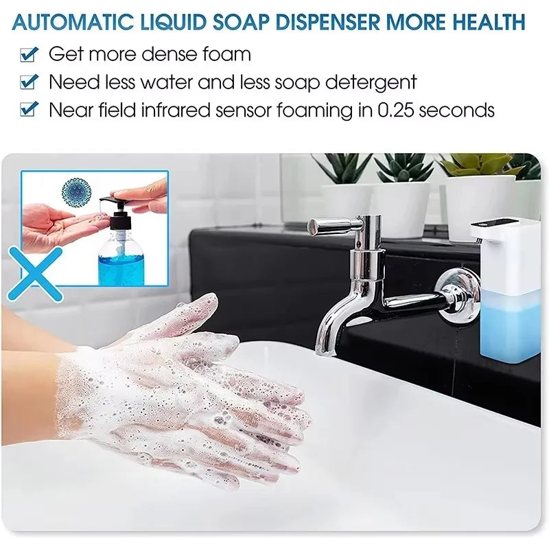 400ml New Rechargeable Foam/Liquid/Spray Model Touchless Electric Automatic Sensor Soap Dispenser for Toilet Bathroom & Kitchen