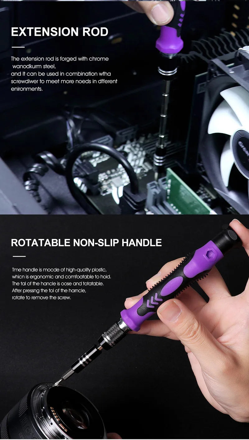 115 in 1 Magnetic Screwdriver Set Precision Multi Hand Tool Torx Hex Screw Drivers with 98 Bits Computer Phone Repair Tool Box