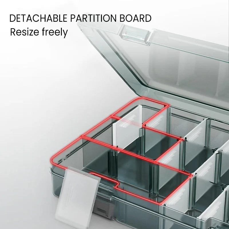 AIRAJ Parts Box Thickened Pressure Resistant Detachable Partition Board Multifunctional Parts Storage Tool Box