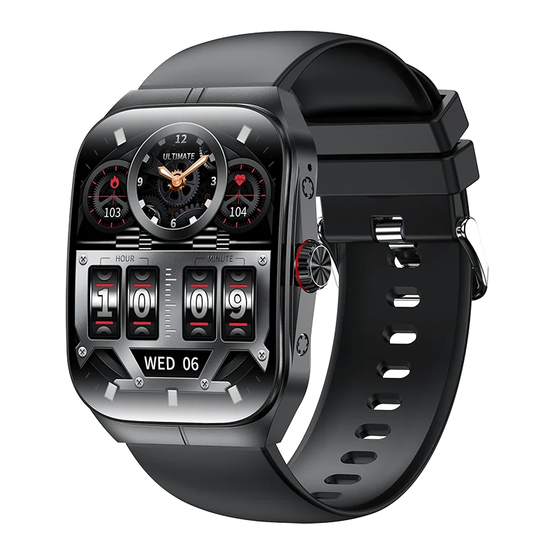 Men Women Sports Health Watches Blue Tooth Call Smartwatch NFC Heart Rate 1.95" AMOLED Screen Waterproof Music Voice Assistant