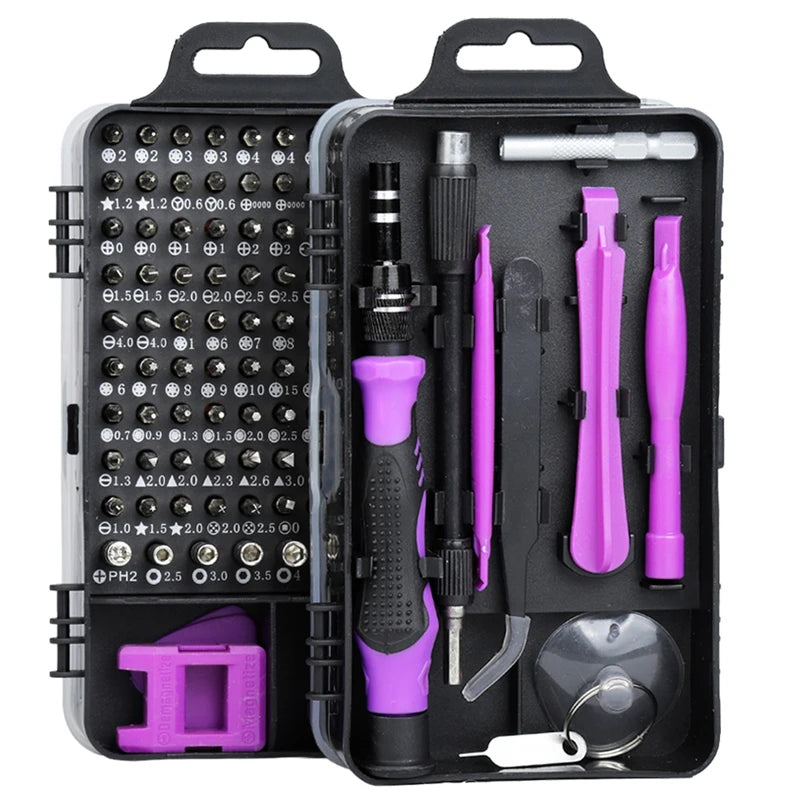 115 in 1 Magnetic Screwdriver Set Precision Multi Hand Tool Torx Hex Screw Drivers with 98 Bits Computer Phone Repair Tool Box