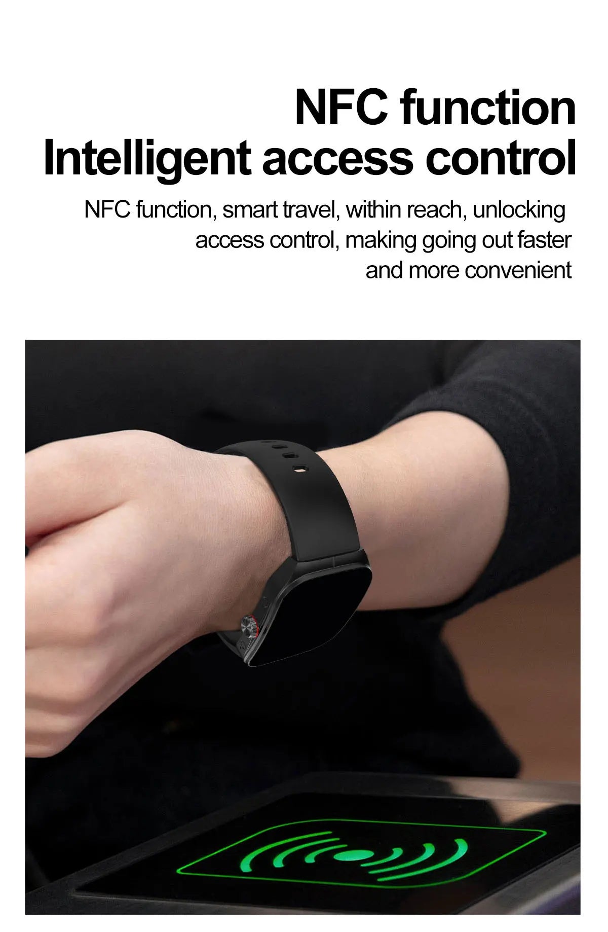 Men Women Sports Health Watches Blue Tooth Call Smartwatch NFC Heart Rate 1.95" AMOLED Screen Waterproof Music Voice Assistant