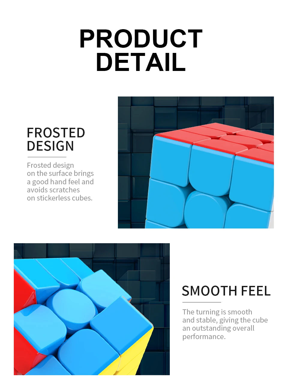 MoYu Meilong3c Professional Magic Cube 3x3x3 classroom Stickerless 3 Layers Speed Cube Puzzle Cube Fidget Toys For Childrengifts