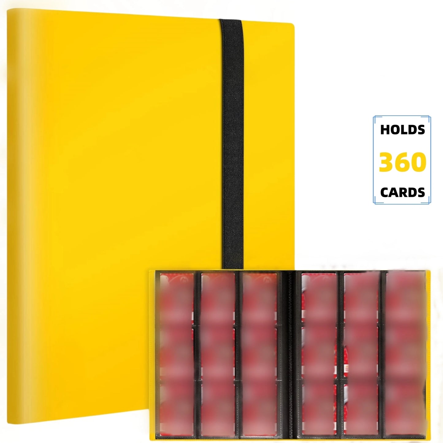 Premium 9-Pocket Trading Card Binder - Holds 360 Cards - Durable PP Cover - Ideal for Basketball, Baseball, and Sports Cards