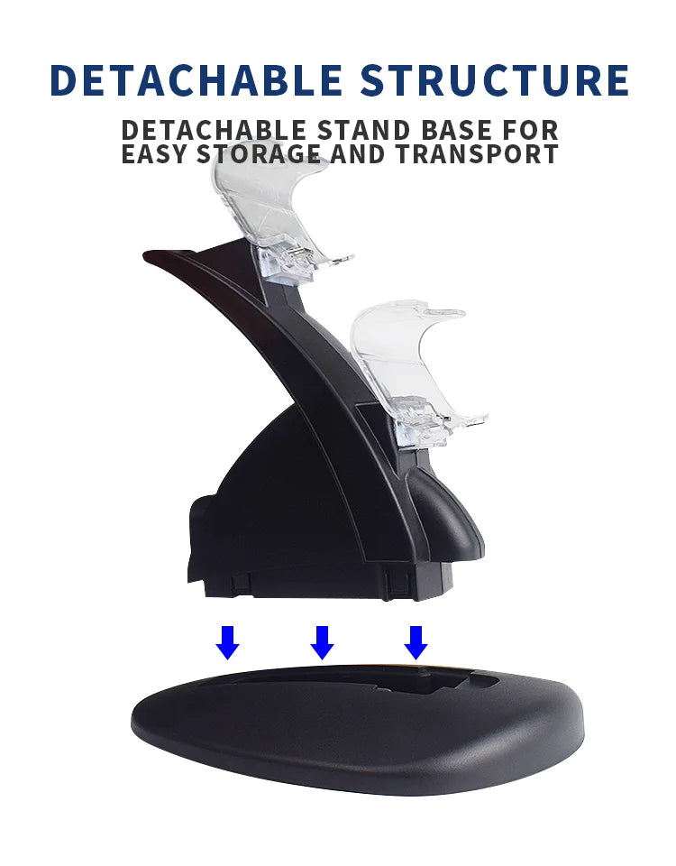 DATA FROG Controller Charger For PlayStation 4 LED Dual USB Charging Dock Station for Dualshock 4/PS4 Slim Pro Gaming Controller