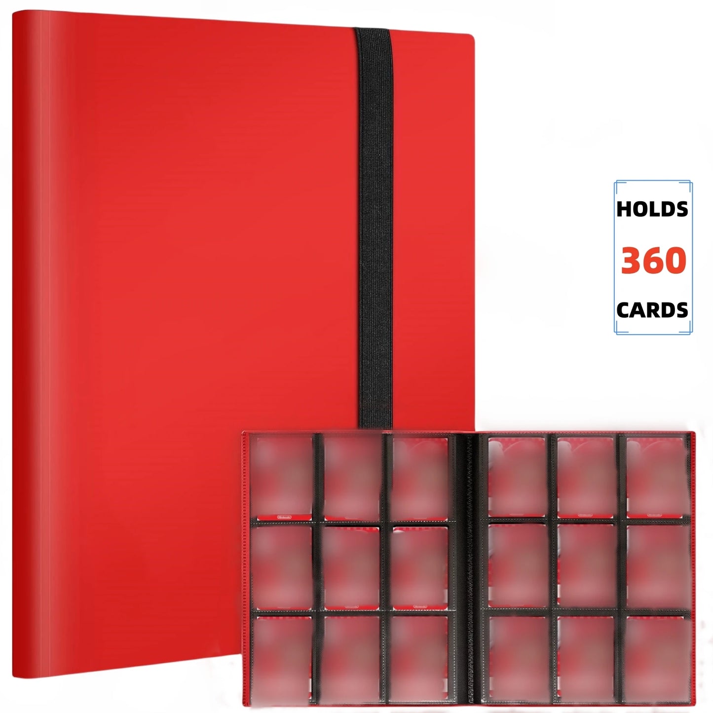 Premium 9-Pocket Trading Card Binder - Holds 360 Cards - Durable PP Cover - Ideal for Basketball, Baseball, and Sports Cards