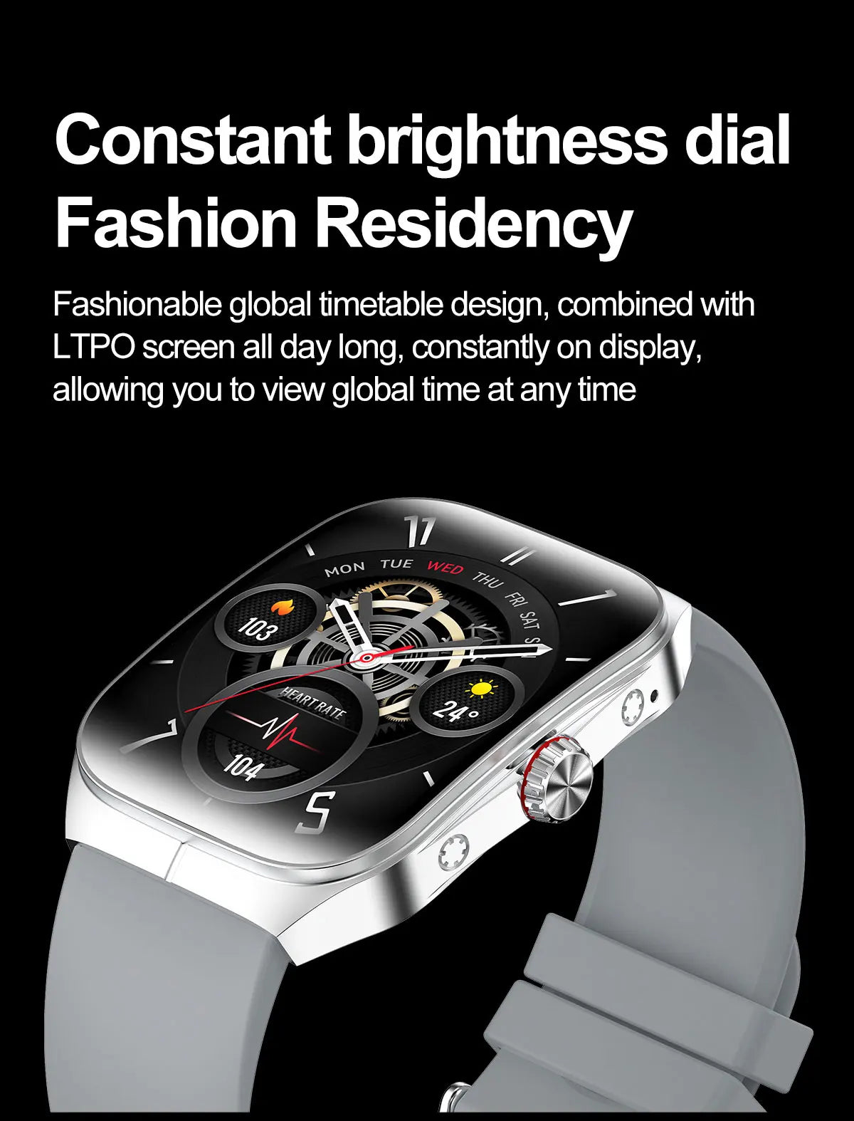 Men Women Sports Health Watches Blue Tooth Call Smartwatch NFC Heart Rate 1.95" AMOLED Screen Waterproof Music Voice Assistant