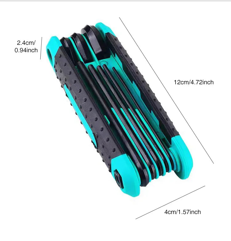 8 in 1 Folding Allen Wrench Set Metric Allen Key Set Tool Or Folding Tamper Proof Torx Key Set Portable Star Wrench Kit