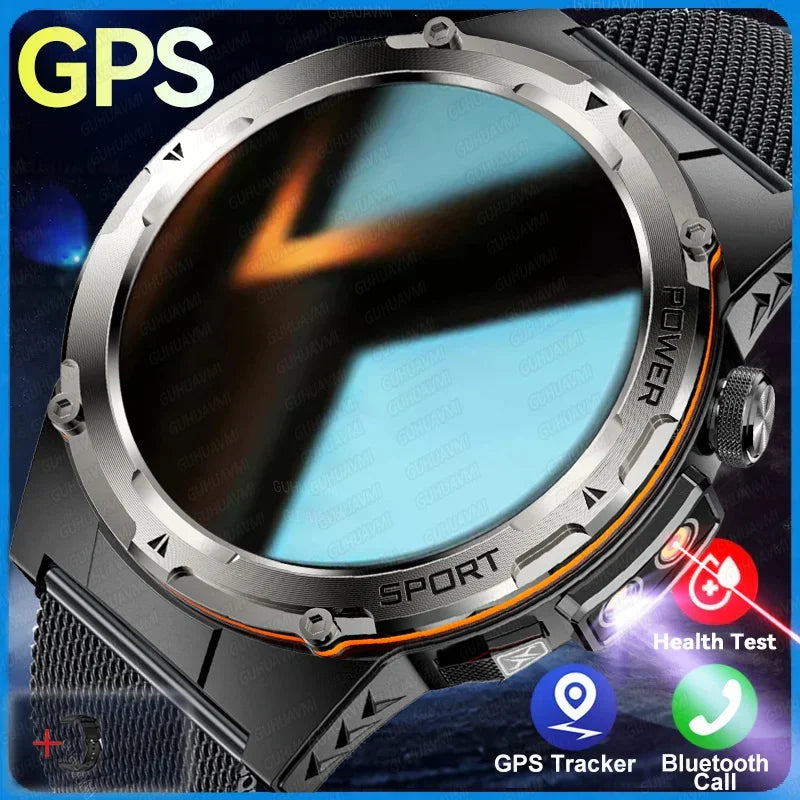 GPS Smart Watches 2025 New For Xiaomi IOS Military Smartwatch Men 3ATM Waterproof 100+ Sport Modes Built-in NFC BT Call Watches