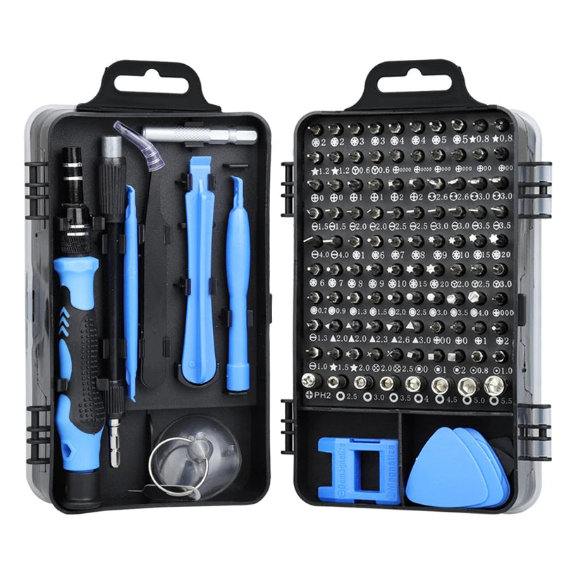 115 in 1 Magnetic Screwdriver Set Precision Multi Hand Tool Torx Hex Screw Drivers with 98 Bits Computer Phone Repair Tool Box