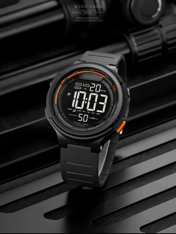 SKMEI 1841 Sport Waterproof Digital Watch for Men Military LED Display Countdown Electronic Wristwatches Mens 1251 Reloj Hombre
