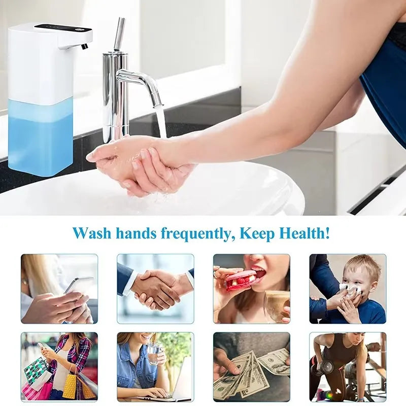 400ml New Rechargeable Foam/Liquid/Spray Model Touchless Electric Automatic Sensor Soap Dispenser for Toilet Bathroom & Kitchen