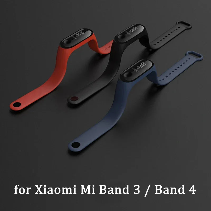 official Silicone Strap For Xiaomi Mi Band 4 5 6 7 Bracelet Sport Watch Wristband Miband4 miband7 Correa Mi band 3 4 5 6 7 Band