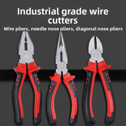 Electric Wire Pliers Large Opening Sharp Multifunction Tool for Cutting Twisting Gripping Metal Wires Heavy Duty Industrial Tool