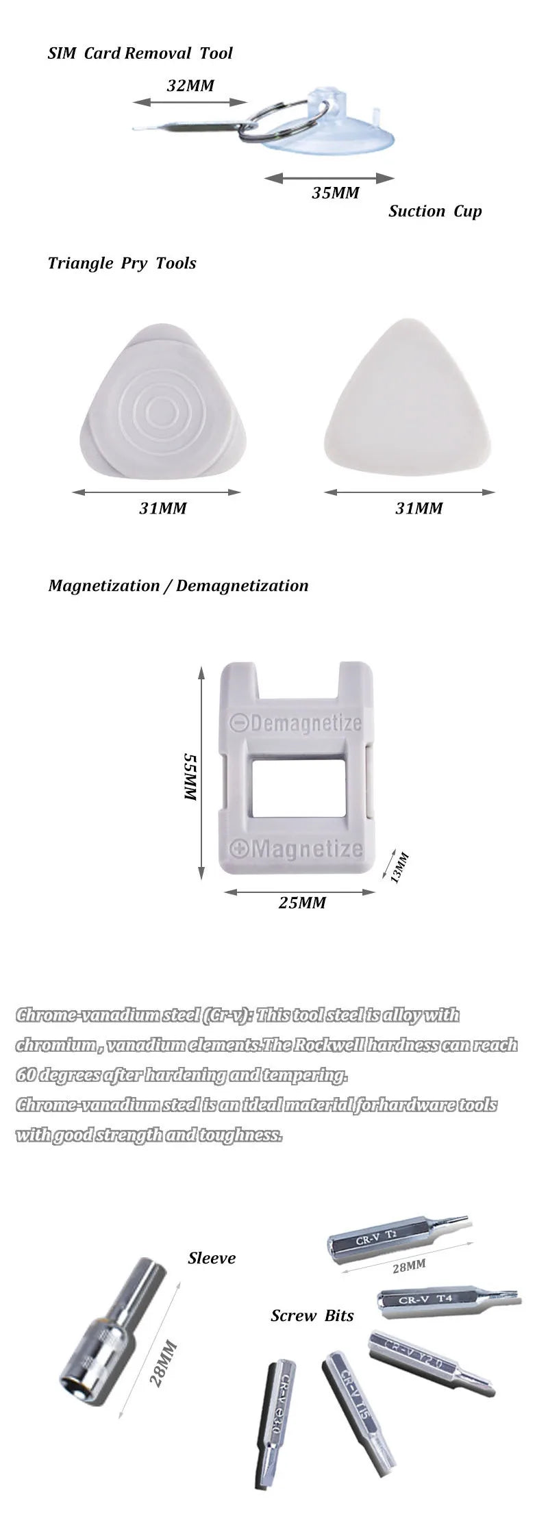 115 in 1 Magnetic Screwdriver Set Precision Multi Hand Tool Torx Hex Screw Drivers with 98 Bits Computer Phone Repair Tool Box