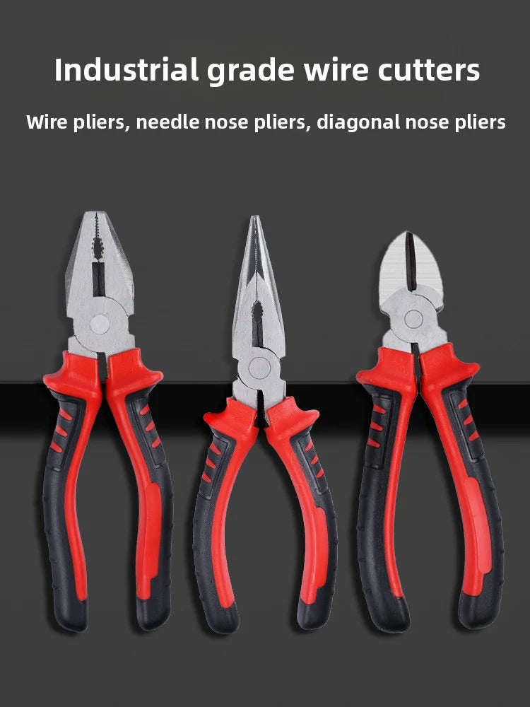 Electric Wire Pliers Large Opening Sharp Multifunction Tool for Cutting Twisting Gripping Metal Wires Heavy Duty Industrial Tool