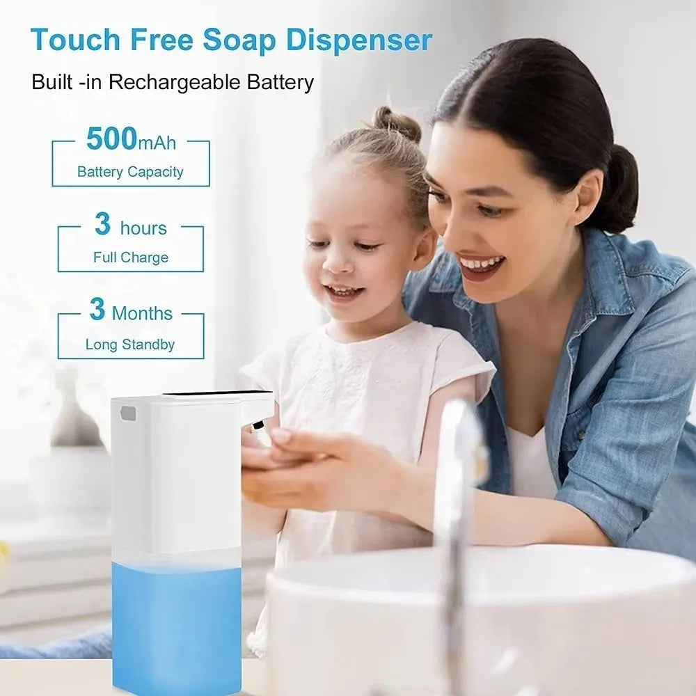 400ml New Rechargeable Foam/Liquid/Spray Model Touchless Electric Automatic Sensor Soap Dispenser for Toilet Bathroom & Kitchen
