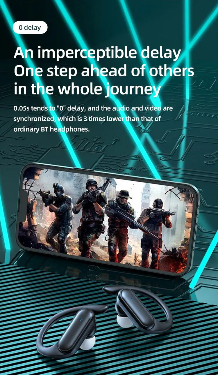 A520 Wireless Bluetooth Headset Touch Light Mini High Quality Earplugs Anti-Sweat HD Sound Quality Stereo Universal Headset