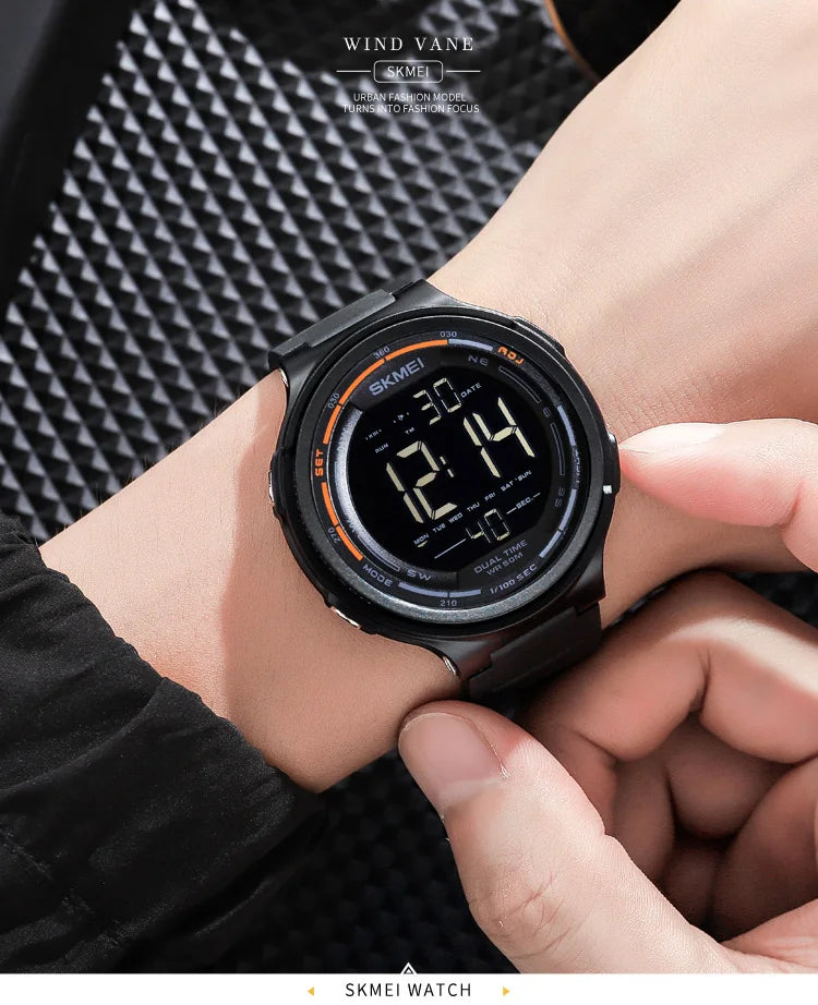 SKMEI 1841 Sport Waterproof Digital Watch for Men Military LED Display Countdown Electronic Wristwatches Mens 1251 Reloj Hombre