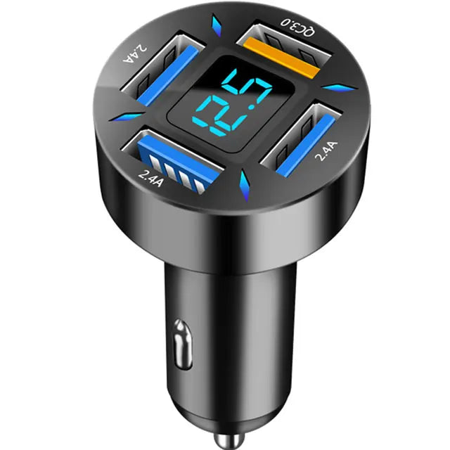 Fast Charging 150W 5 Ports Car Charger PD QC3.0 USB C Car Phone Charger Type C Adapter in Car For Xiaomi Samsung iphone Huawei