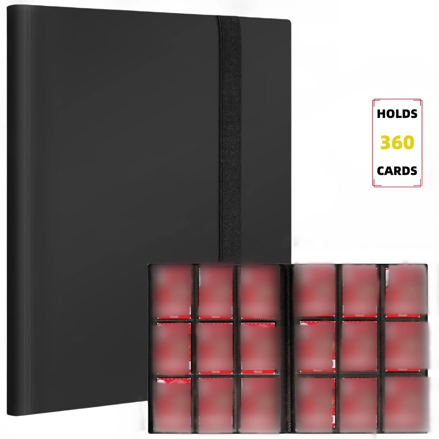 Premium 9-Pocket Trading Card Binder - Holds 360 Cards - Durable PP Cover - Ideal for Basketball, Baseball, and Sports Cards