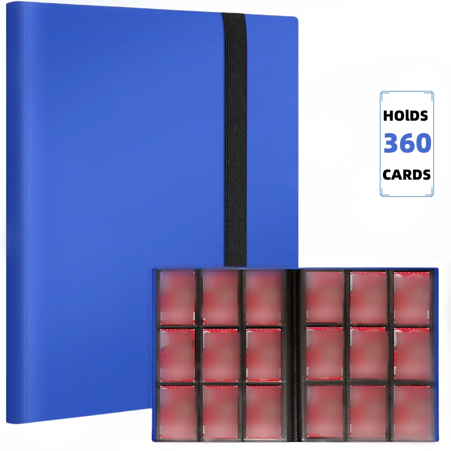Premium 9-Pocket Trading Card Binder - Holds 360 Cards - Durable PP Cover - Ideal for Basketball, Baseball, and Sports Cards