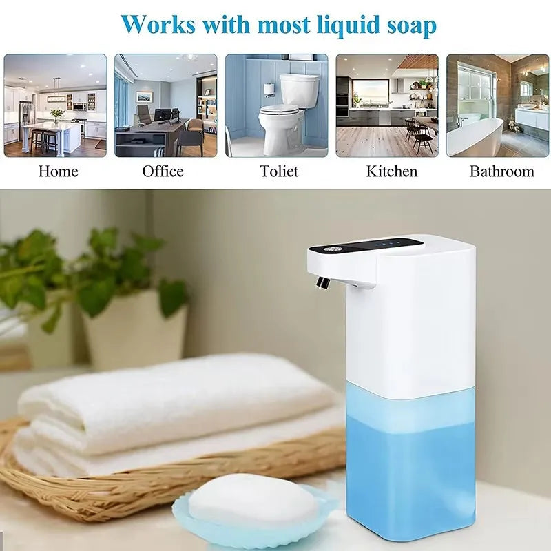 400ml New Rechargeable Foam/Liquid/Spray Model Touchless Electric Automatic Sensor Soap Dispenser for Toilet Bathroom & Kitchen
