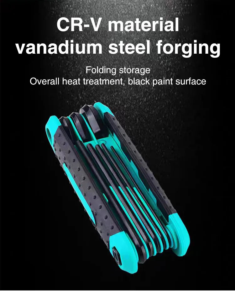 8 in 1 Folding Allen Wrench Set Metric Allen Key Set Tool Or Folding Tamper Proof Torx Key Set Portable Star Wrench Kit
