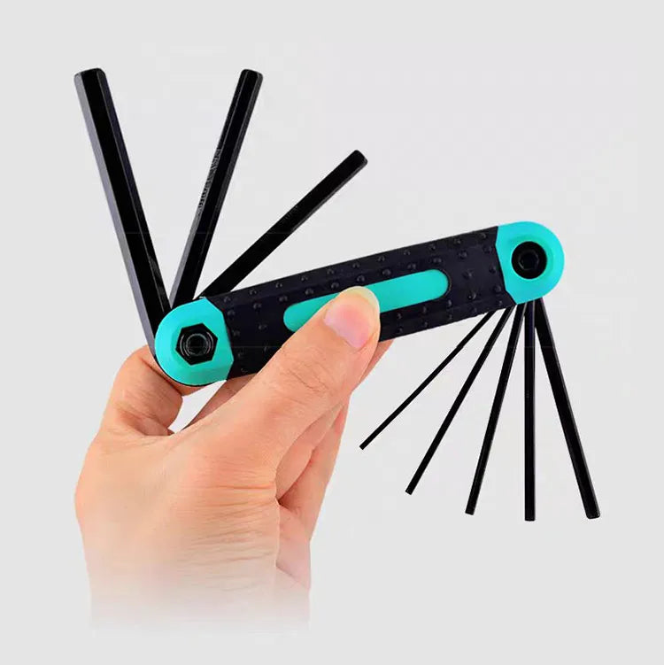 8 in 1 Folding Allen Wrench Set Metric Allen Key Set Tool Or Folding Tamper Proof Torx Key Set Portable Star Wrench Kit