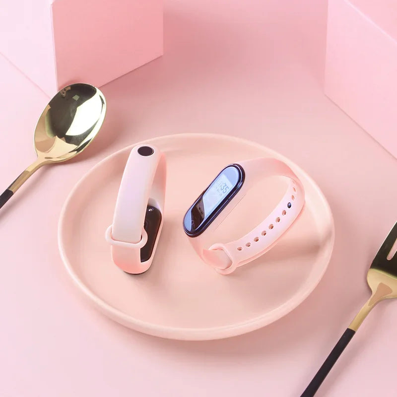 official Silicone Strap For Xiaomi Mi Band 4 5 6 7 Bracelet Sport Watch Wristband Miband4 miband7 Correa Mi band 3 4 5 6 7 Band