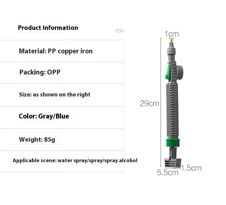Watering Irrigation High Sprayer Water Pressure Flower Garden Gun Sprayer Head Juice Bottles Interface Plastic Trolley Spray