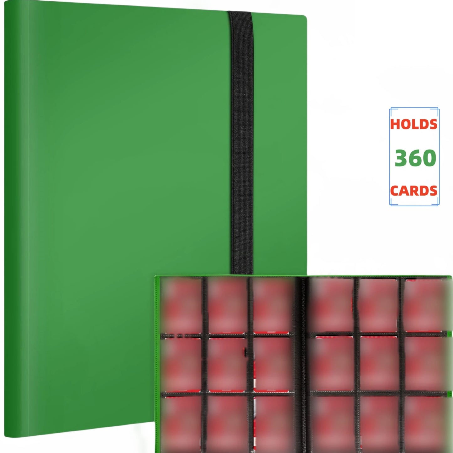 Premium 9-Pocket Trading Card Binder - Holds 360 Cards - Durable PP Cover - Ideal for Basketball, Baseball, and Sports Cards