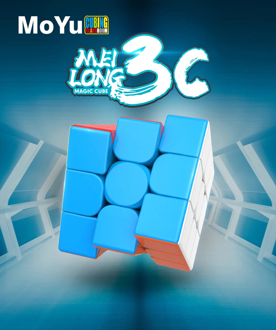 MoYu Meilong3c Professional Magic Cube 3x3x3 classroom Stickerless 3 Layers Speed Cube Puzzle Cube Fidget Toys For Childrengifts