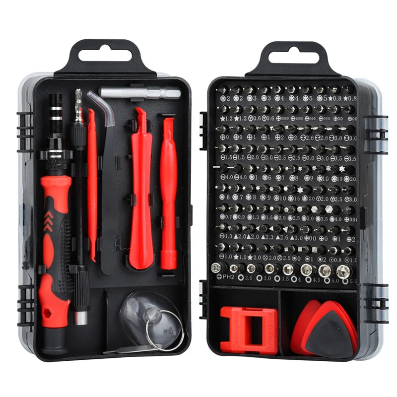 115 in 1 Magnetic Screwdriver Set Precision Multi Hand Tool Torx Hex Screw Drivers with 98 Bits Computer Phone Repair Tool Box
