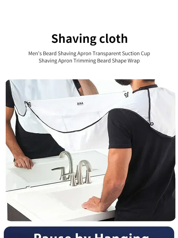 1/2PCS Male Shaving Aprons Creative Wall Mirror Suction Haircut Wrap Cape Home Salon Moustache Beard Shaving Apron Cleaning Bib