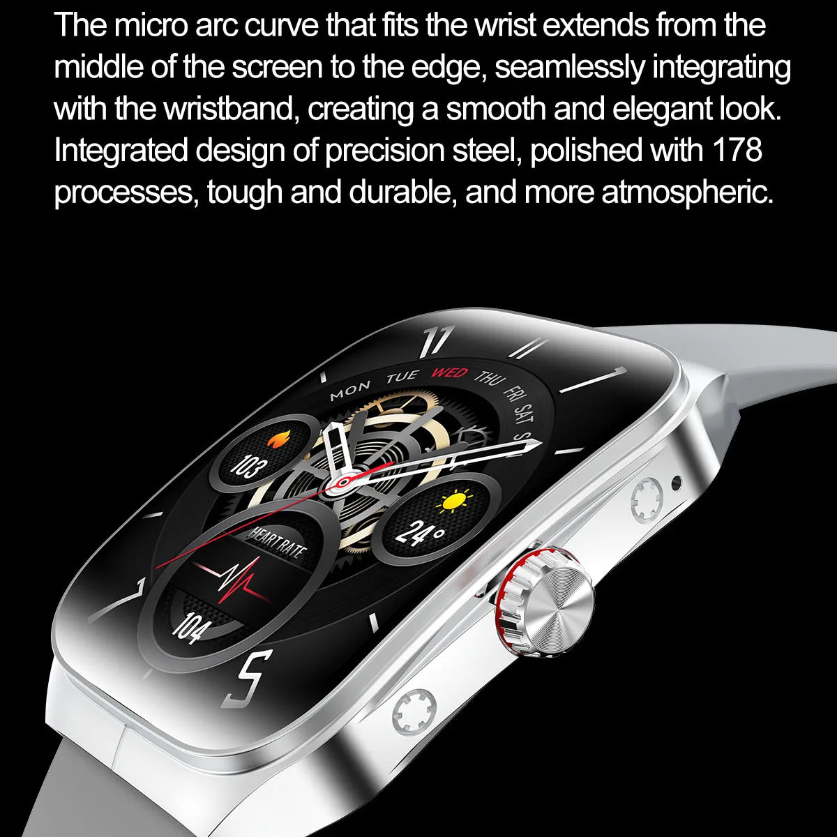 Men Women Sports Health Watches Blue Tooth Call Smartwatch NFC Heart Rate 1.95" AMOLED Screen Waterproof Music Voice Assistant