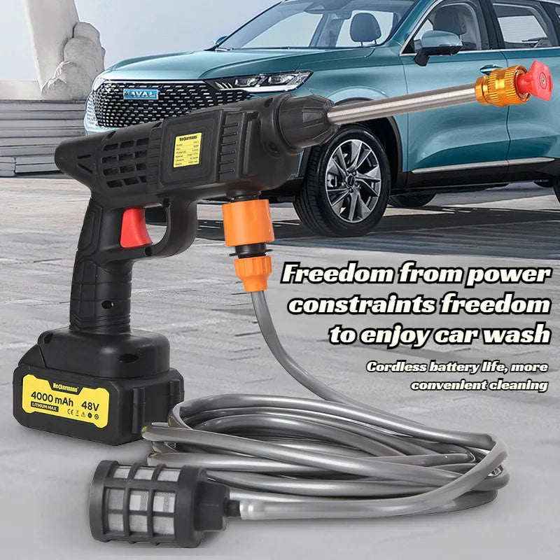 【Cordless Handheld Water Gun】Lithium Battery Rechargeable High-Pressure Washer - Portable Car Wash Sprayer for Home & Garden